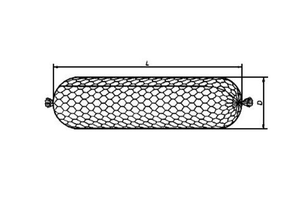 Цилиндрический стальной габион с шестиугольной плетеной ячейкой
